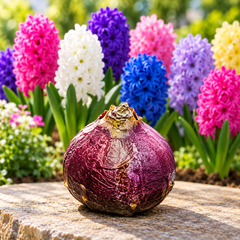 Hyacinth Mixed Colours single flowering bulb – product hero