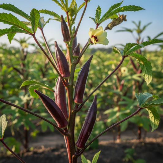 Okra (Red Burgundy) - Seeds {SUMMER} لال بھنڈی