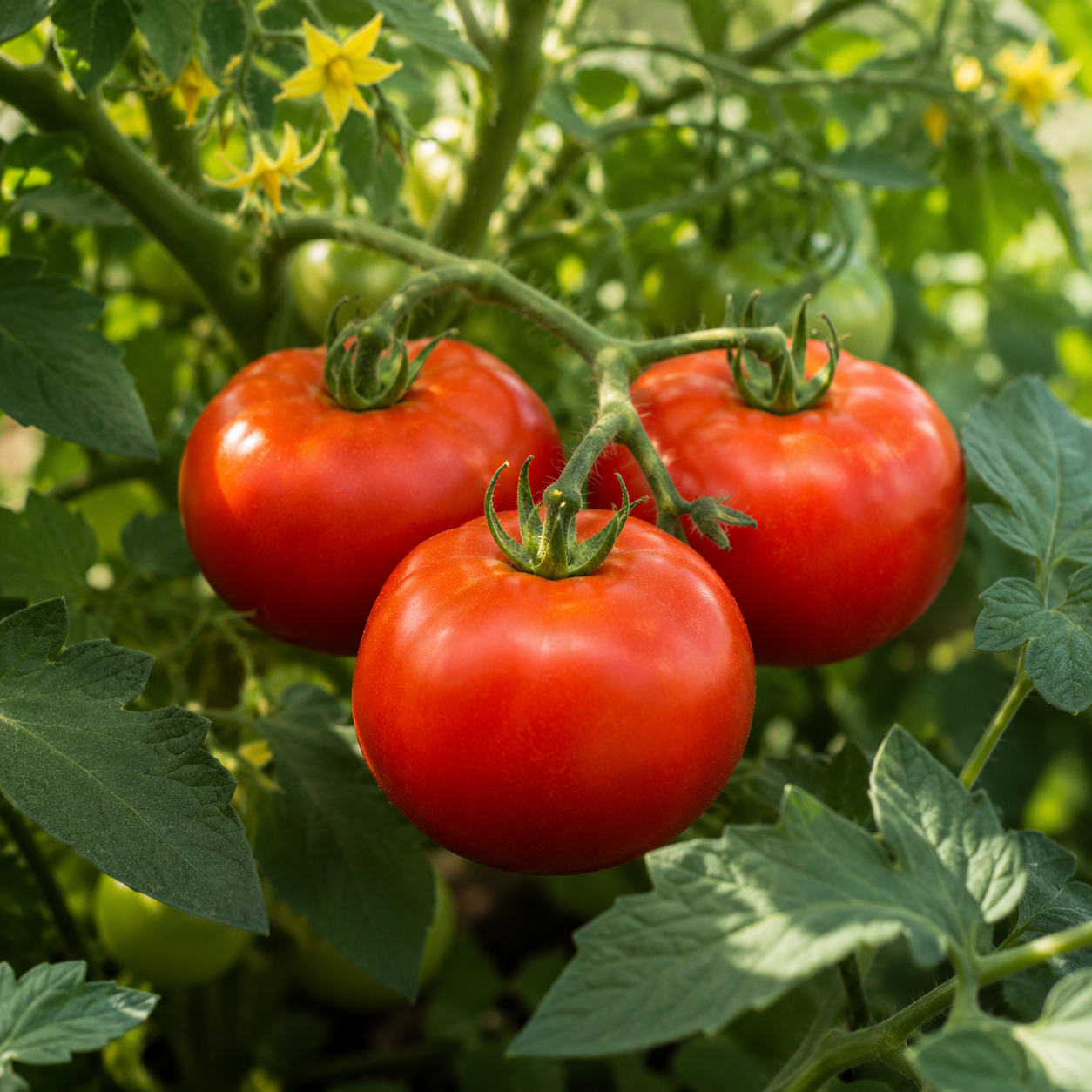 TETI tomato from Azerbaijan with firm uniform red round to slightly oval fruits – tomato seeds for home gardening in Pakistan