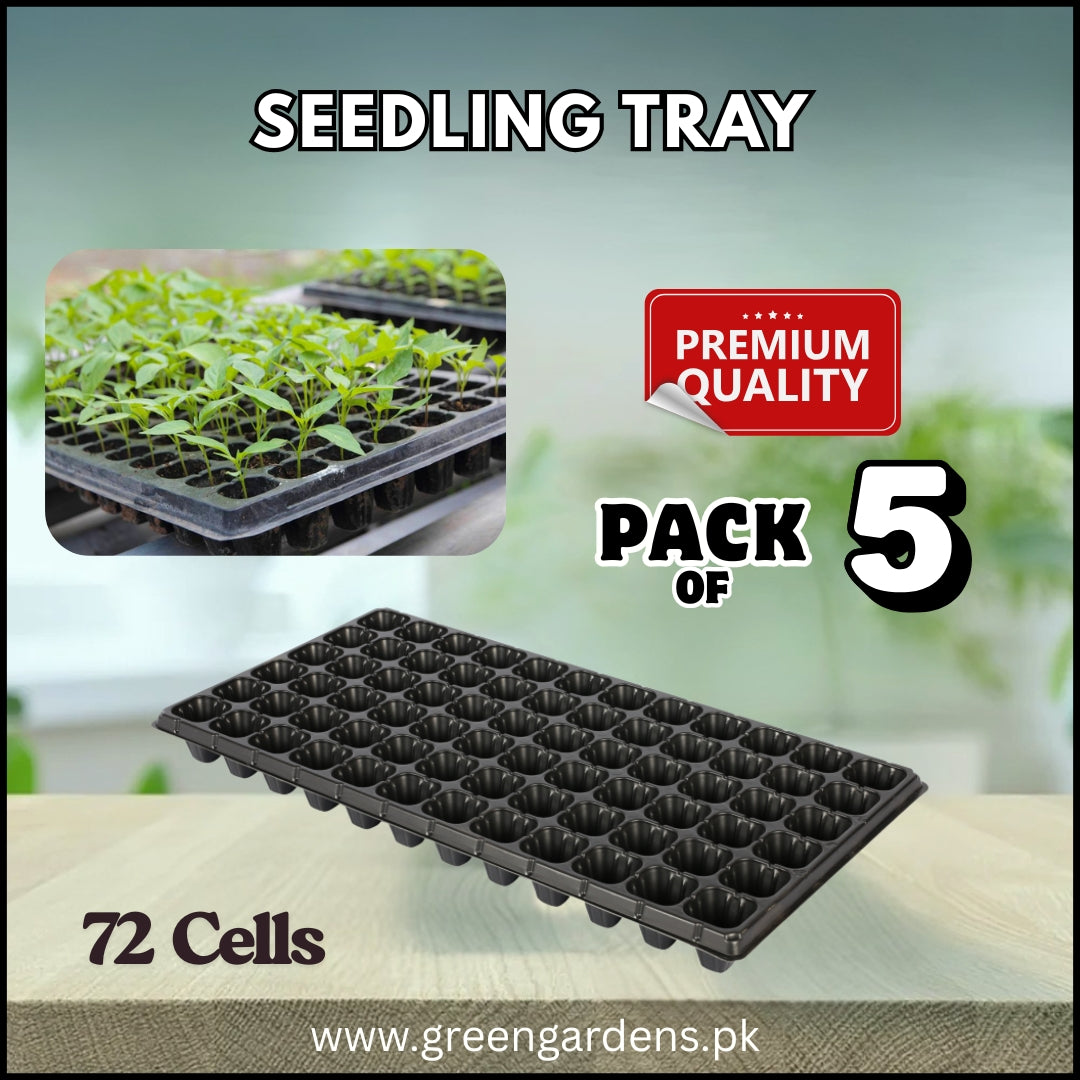 Seedling Tray PREMIUM – 72 Cells (Pack of 5 Trays)