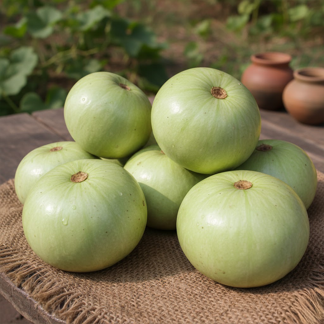 Desi Tinda, Light Green Seeds (Apple Gourd) {SUMMER}  دیسی ٹینڈا