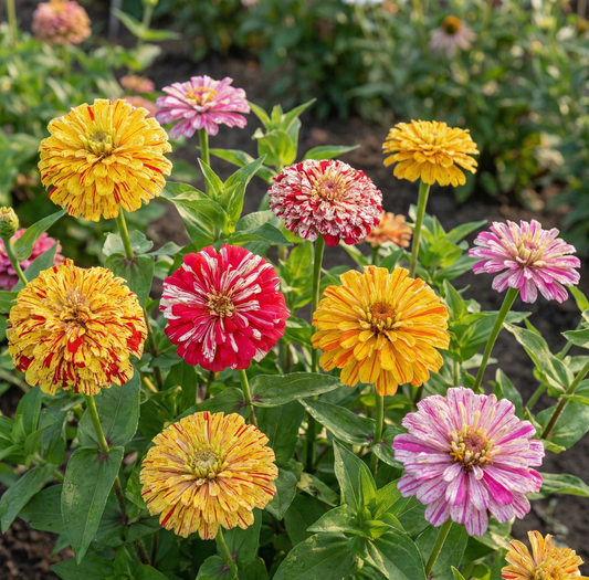 Zinnia Candy Stripe Seeds (SUMMER) زینیا کینڈی